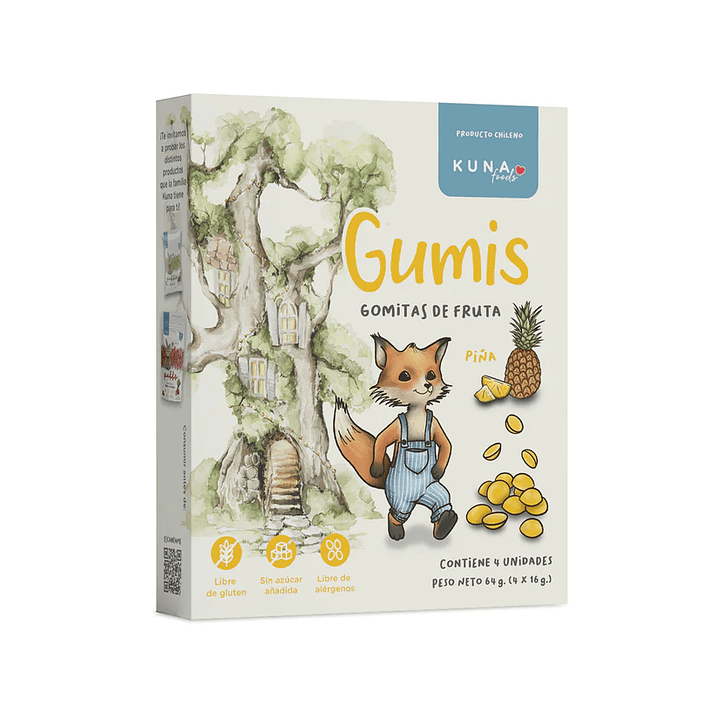 Caja Gumis Piña Kuna food 4 un 1