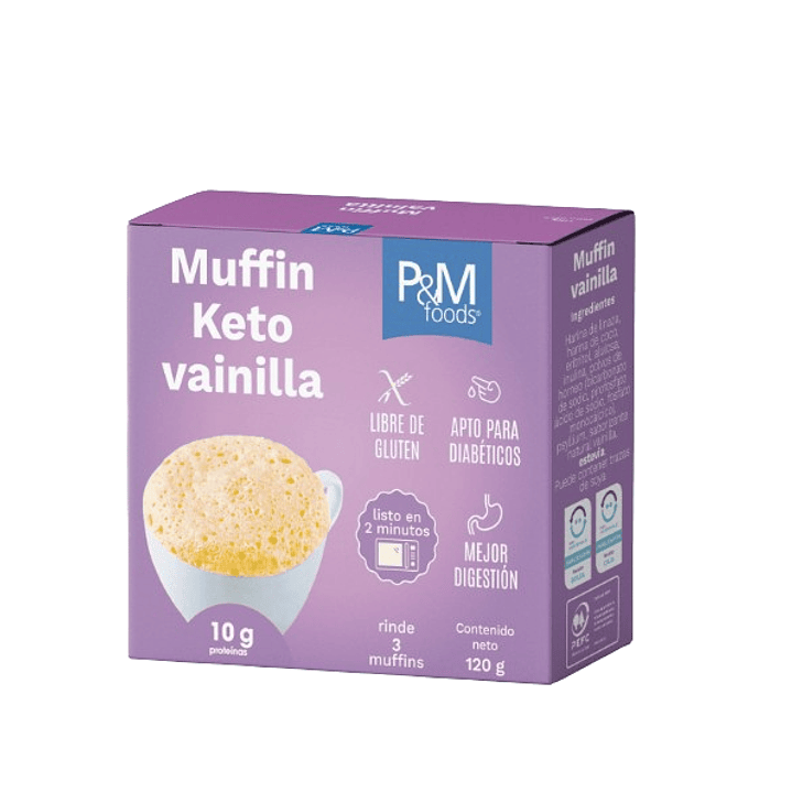 Muffin Keto Sabor Vainilla P&M foods 1
