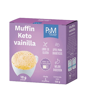 Muffin Keto Sabor Vainilla P&M foods