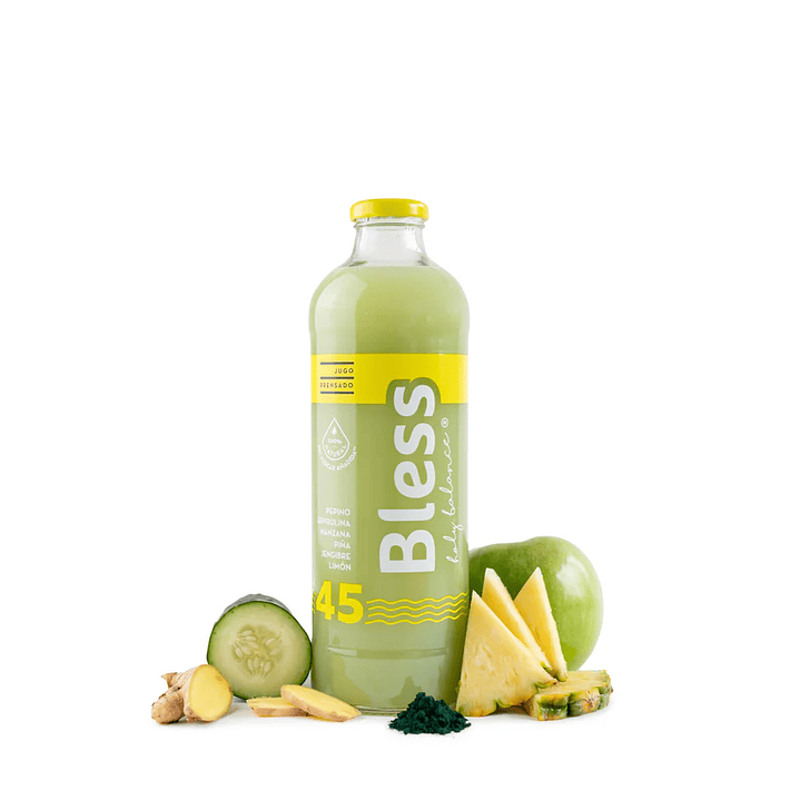 Jugo Pepino, espirulina, manzana, piña y jengibre 300 ml 1