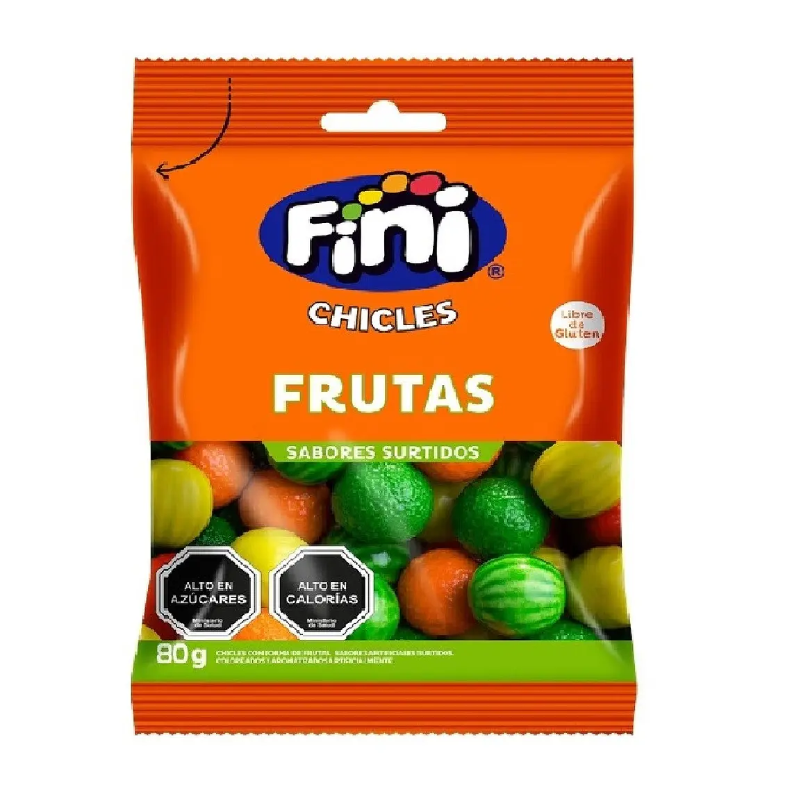 Fini Chicles Frutas 80g 1