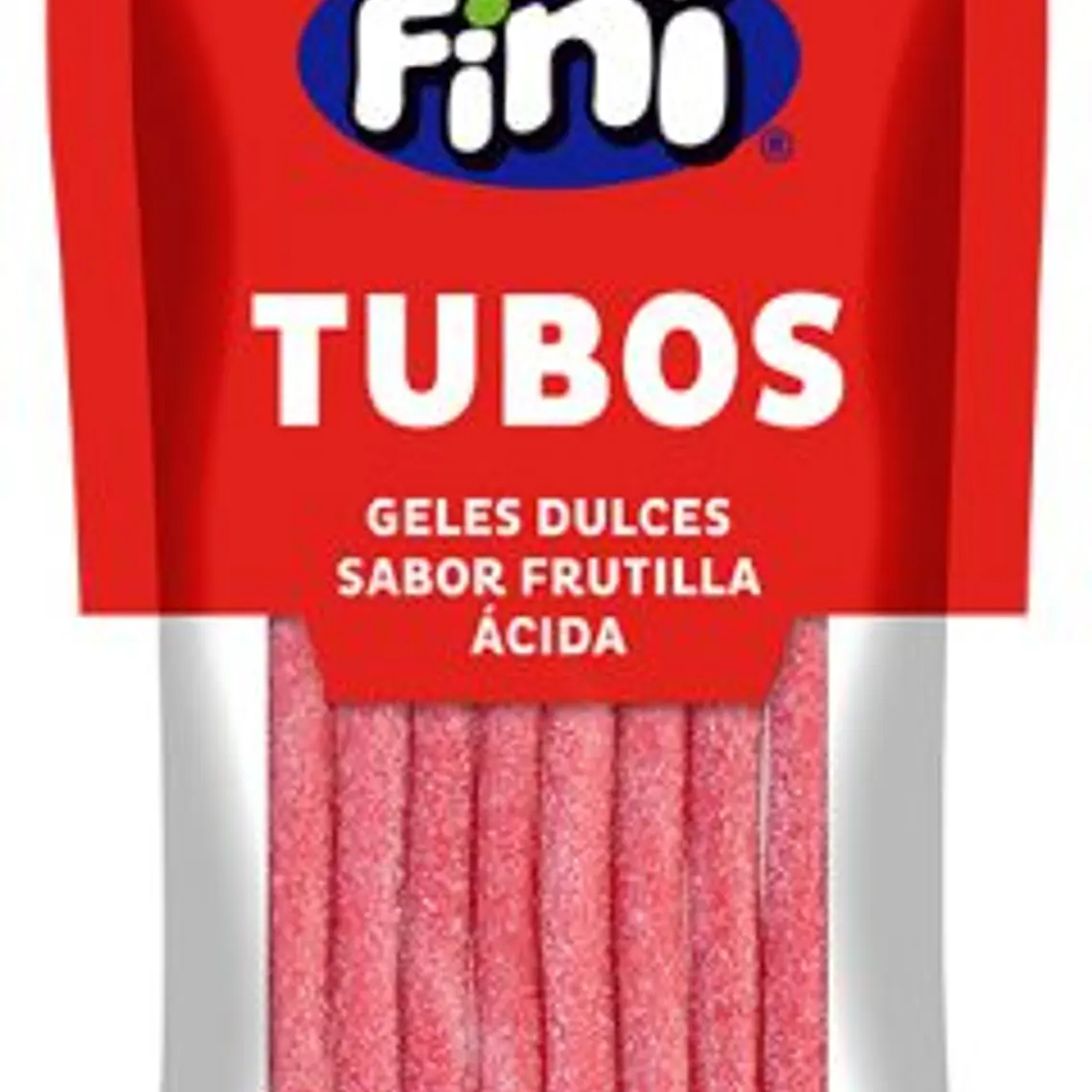Fini Tubos Sabor Frutilla Ácida 80g 1