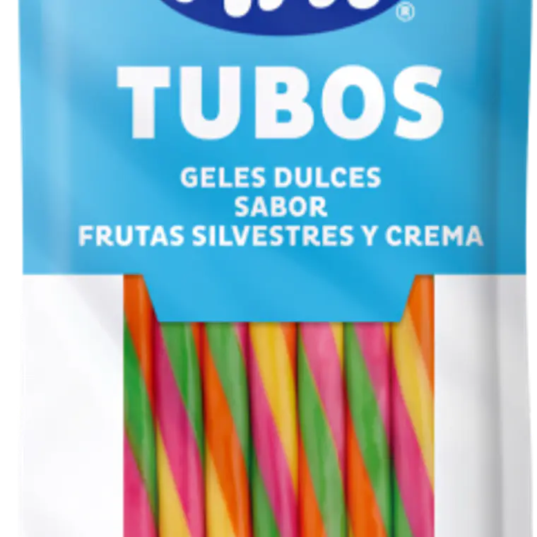 Fini Tubos  Sabor Frutas Silvestres y Crema  80g 1