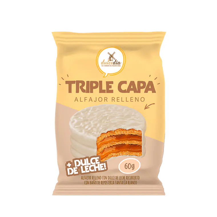 Alfajor Triple Capa Blanco Dulcedía 1