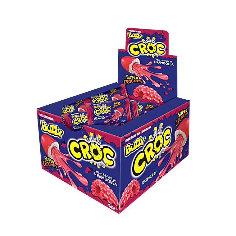 Buzzy Croc Chicle Frambuesa 1