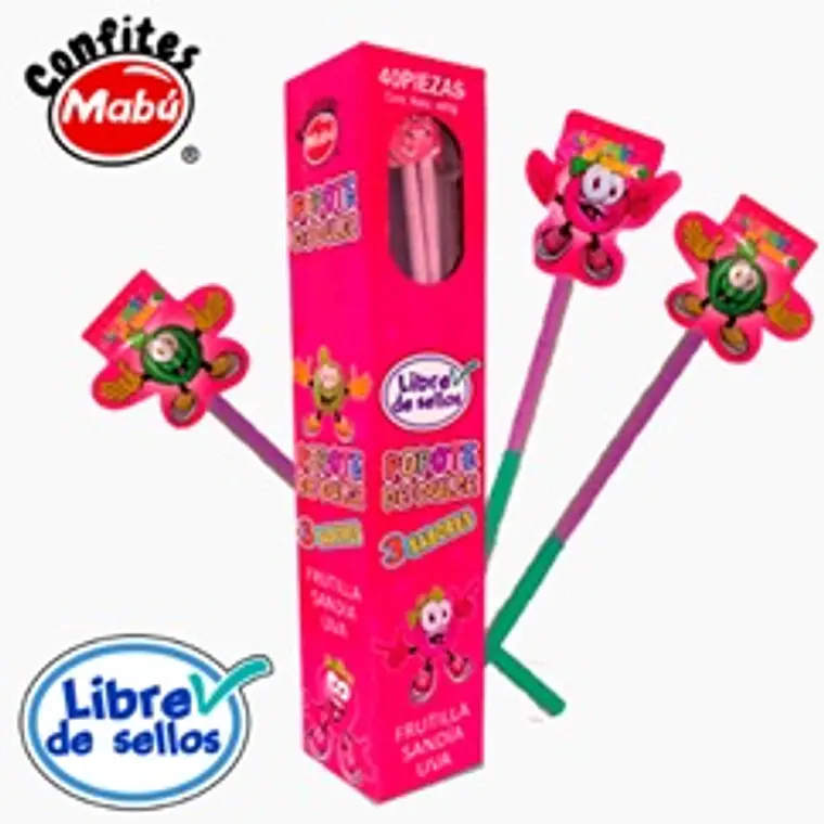 Popote de Dulce 40 unidades x display 1