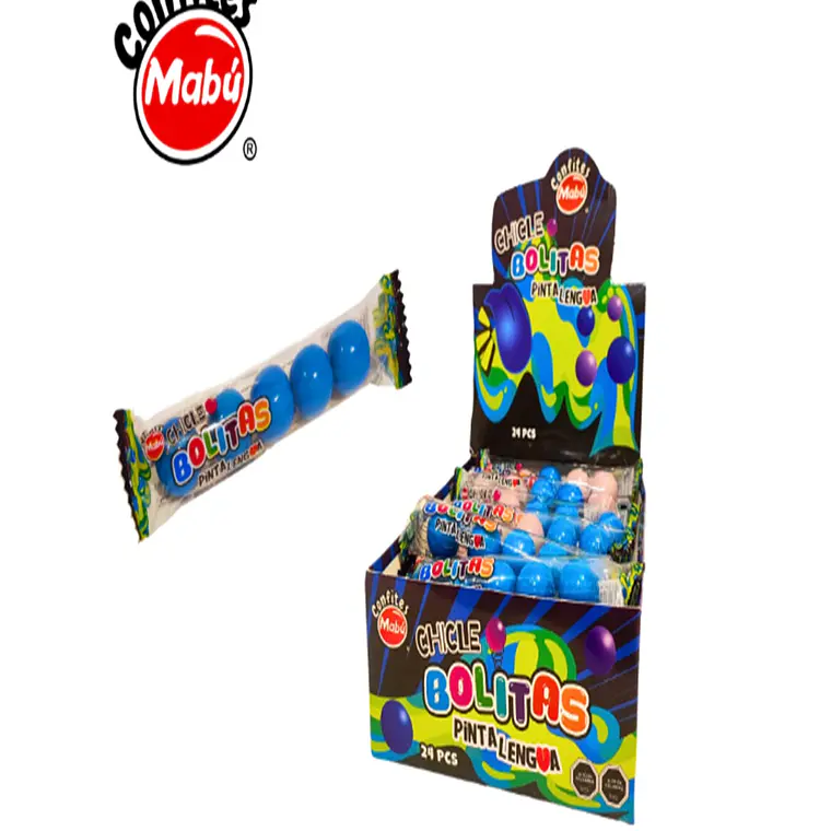 Chicle Bolitas Pinta Lengua 24 piezas 1