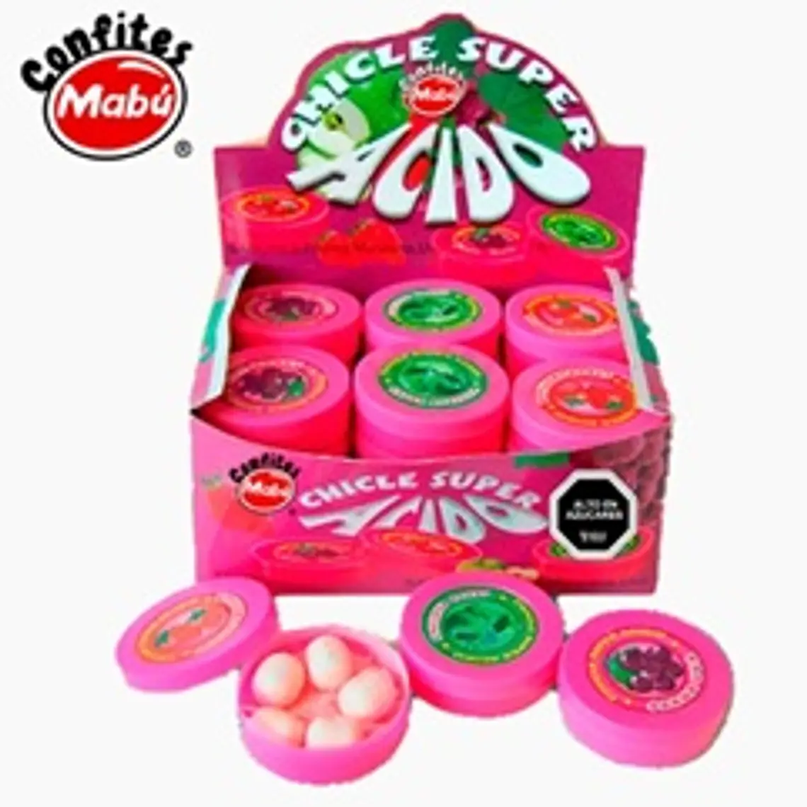 Chicle Super Acido 24 display 1