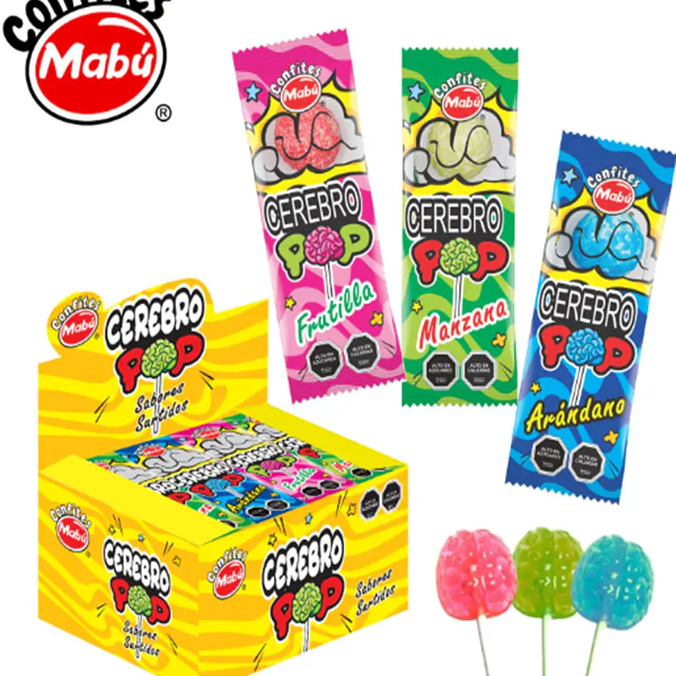 Cerebro Pop con Chicle Sabores Surtidos 1