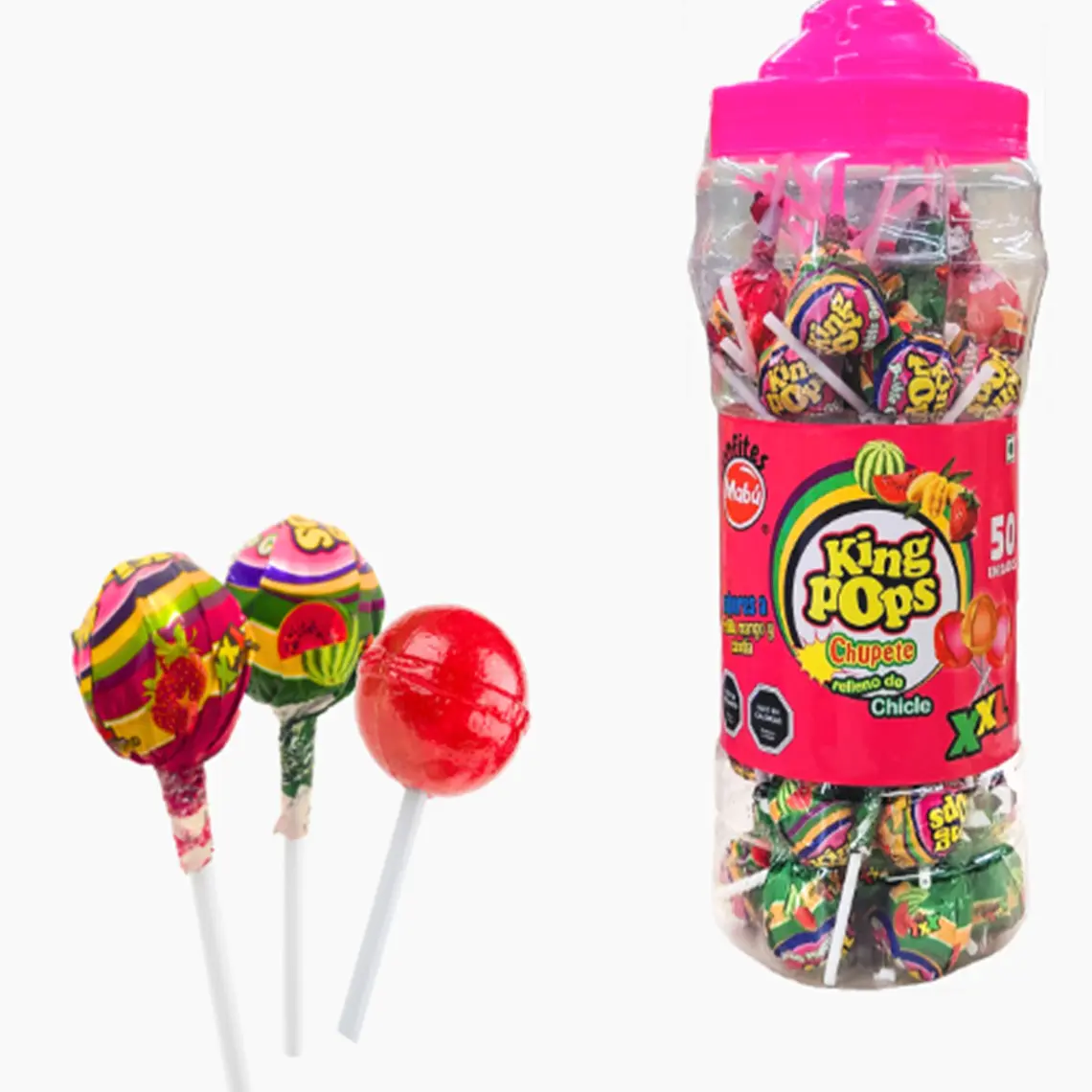 King Pop con Chicle Sabores Surtidos 1