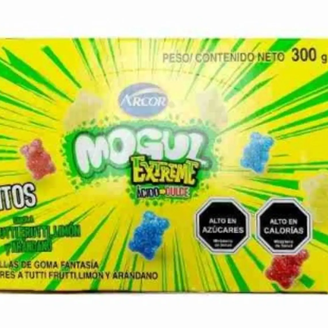 Gomita Mogul Extrem ácido dulce Ositos display 12 sobres 1