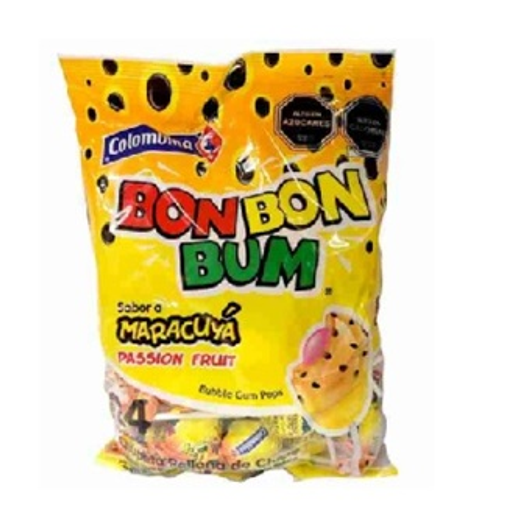 Caramelos chupete Bon Bon Bum maracuyá bolsa 24 uds 1