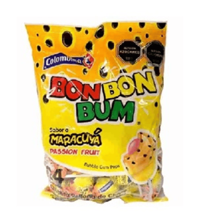 Caramelos chupete Bon Bon Bum maracuyá bolsa 24 uds 1