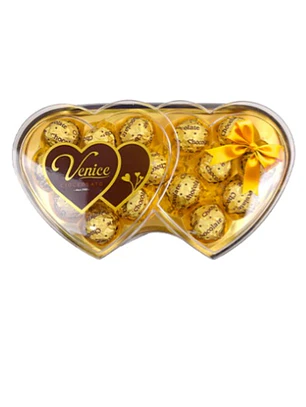 Corazón de chocolate venice 16 unidades