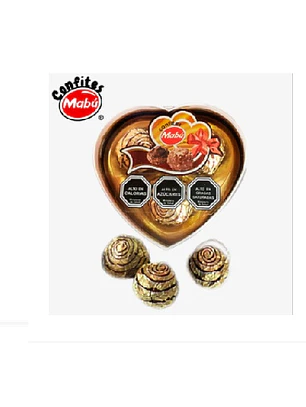 Bombón Corazón 3 Bombones Dorado