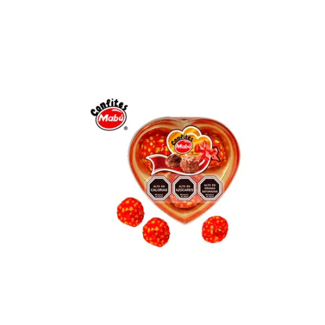 Bombón Corazón x 3 Rojo 1