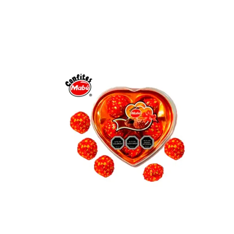 Bombón Corazón x 5 Rojo 1