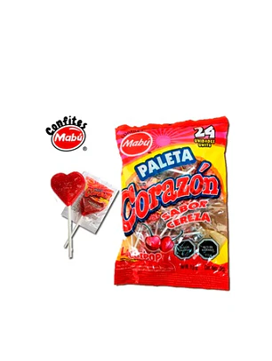 Paleta Corazón 24 unidades