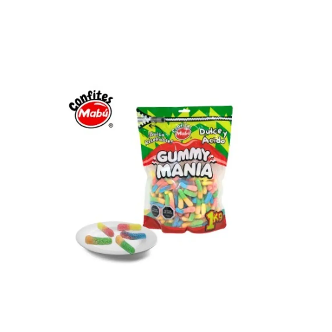 Gummy Mania - Gusanos Ácidos 1