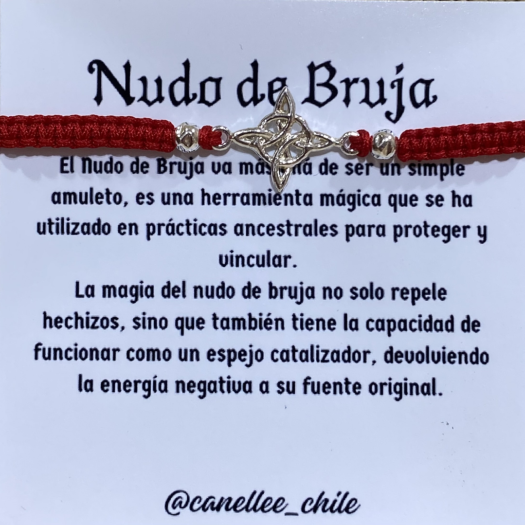 Pulsera Hilo Rojo Nudo de Bruja 3