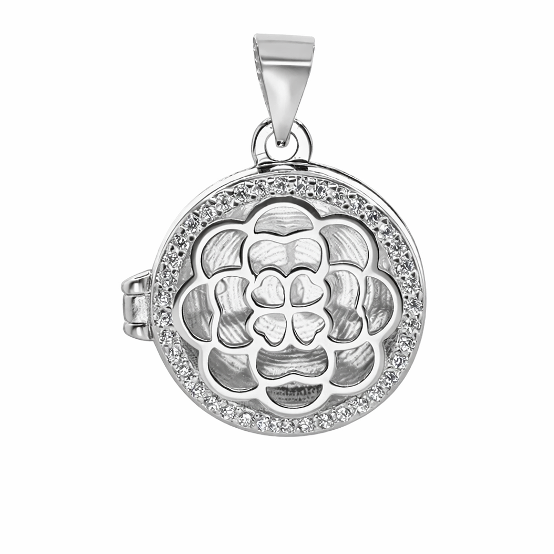 Relicario Diseño Flor con Circones 1