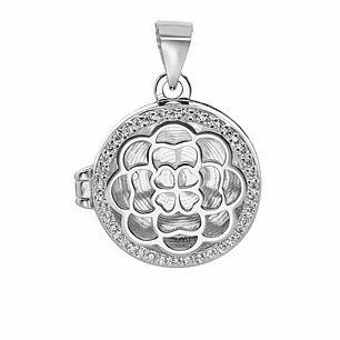 Relicario Diseño Flor con Circones