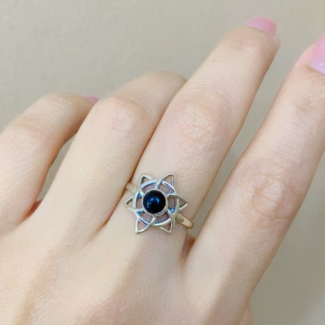 Anillo Estrella Ónix  1