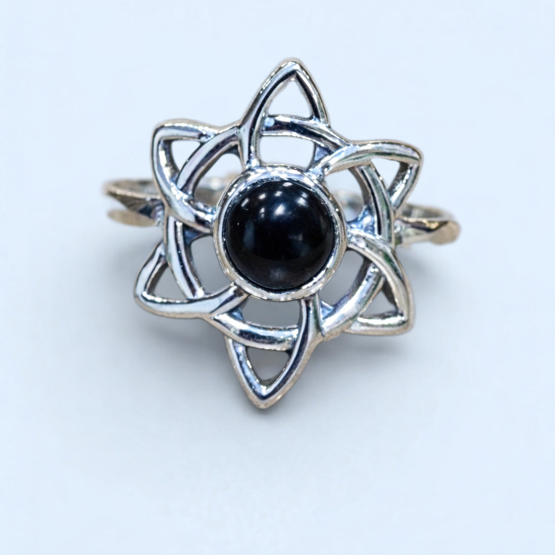 Anillo Estrella Ónix  2