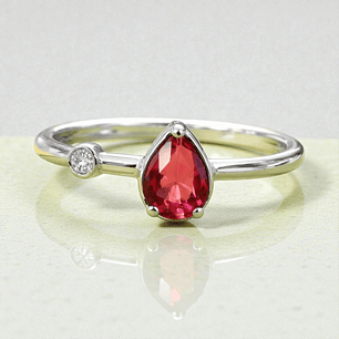 Anillo Gota Rubí 