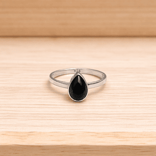 Anillo Gota Ónix 