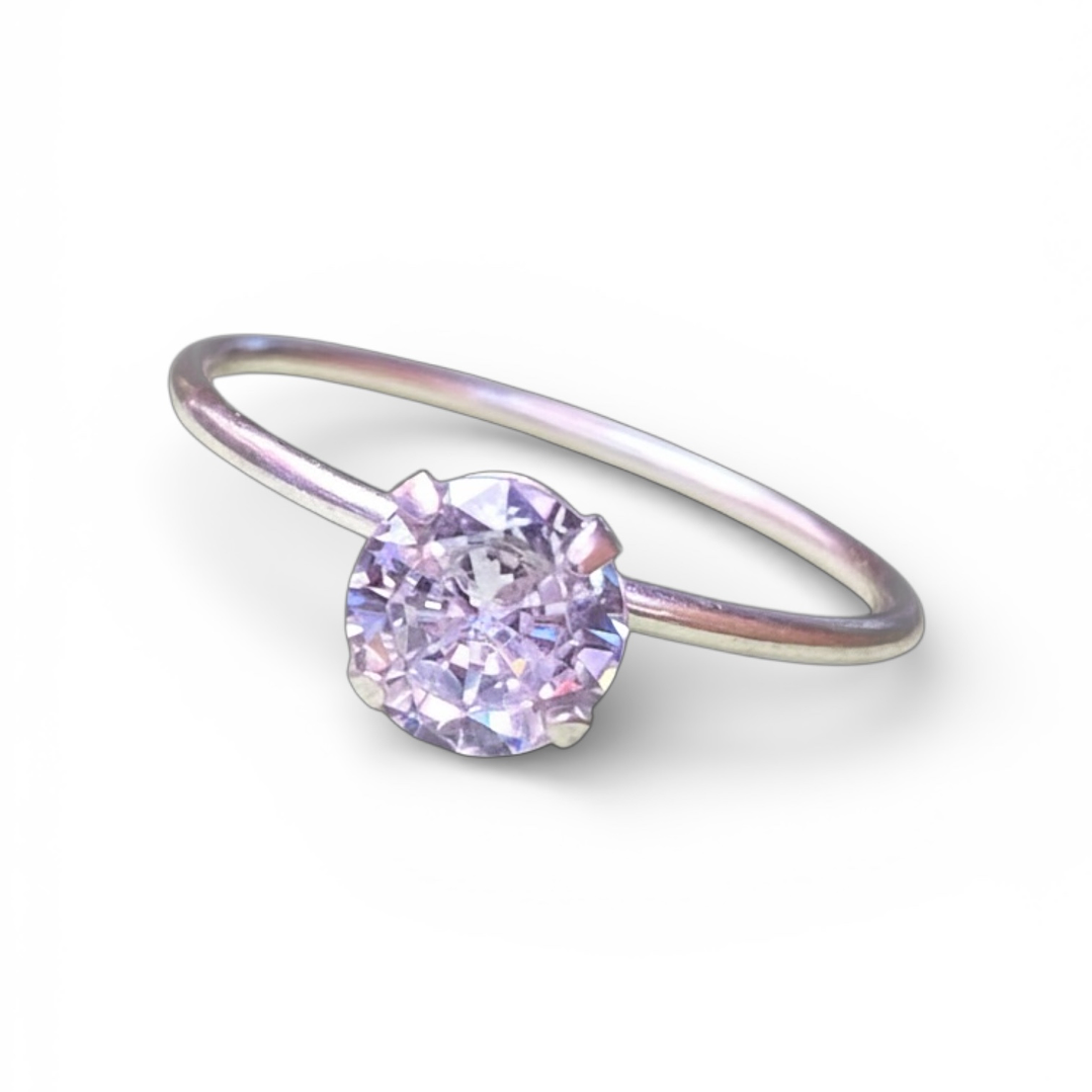 Anillo Solitario Delgado 1