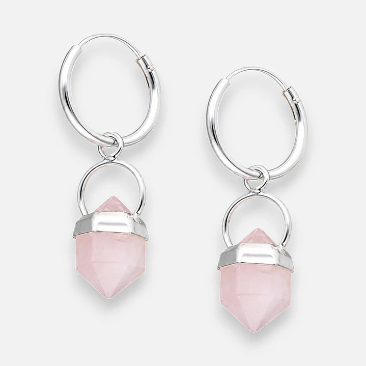 Aros Péndulo Cuarzo Rosa 1