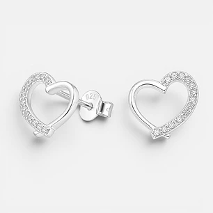 Aros Corazón Circón