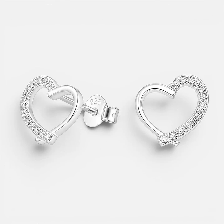 Aros Corazón Circón 1