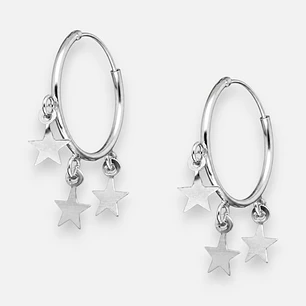 Argollas Estrellas 18 mm