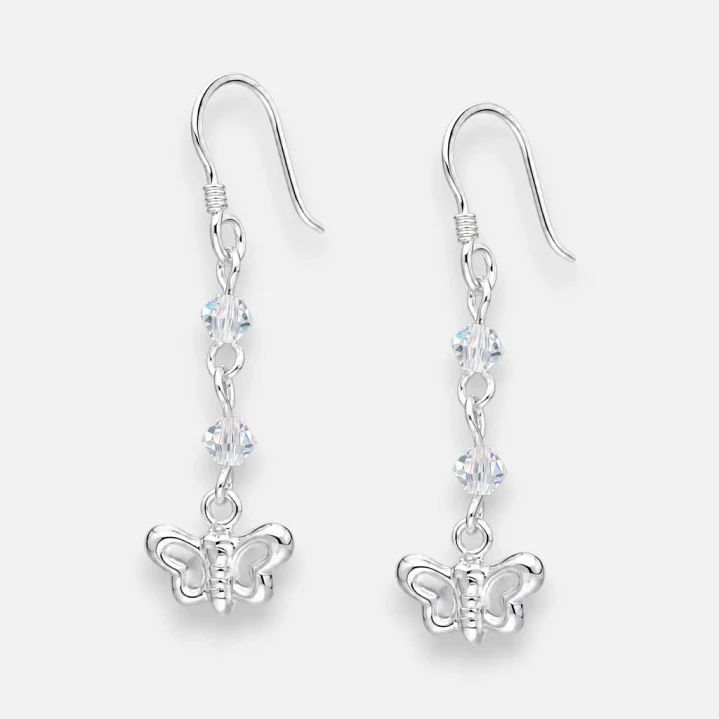 Aro Mariposa Cristales Hecho con Swarovski® Tornasol 1