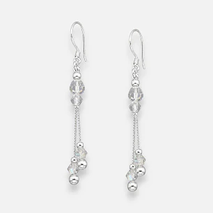 Aro Esferas Cristales Hecho con Swarovski® Tornasol