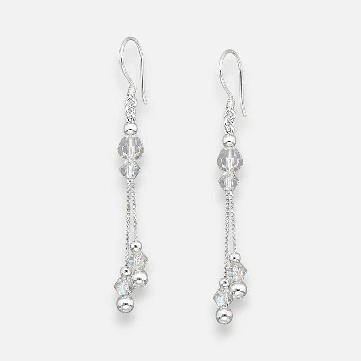 Aro Esferas Cristales Hecho con Swarovski® Tornasol 1