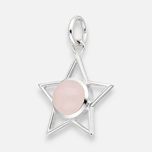 Colgante Estrella con Cuarzo Rosa