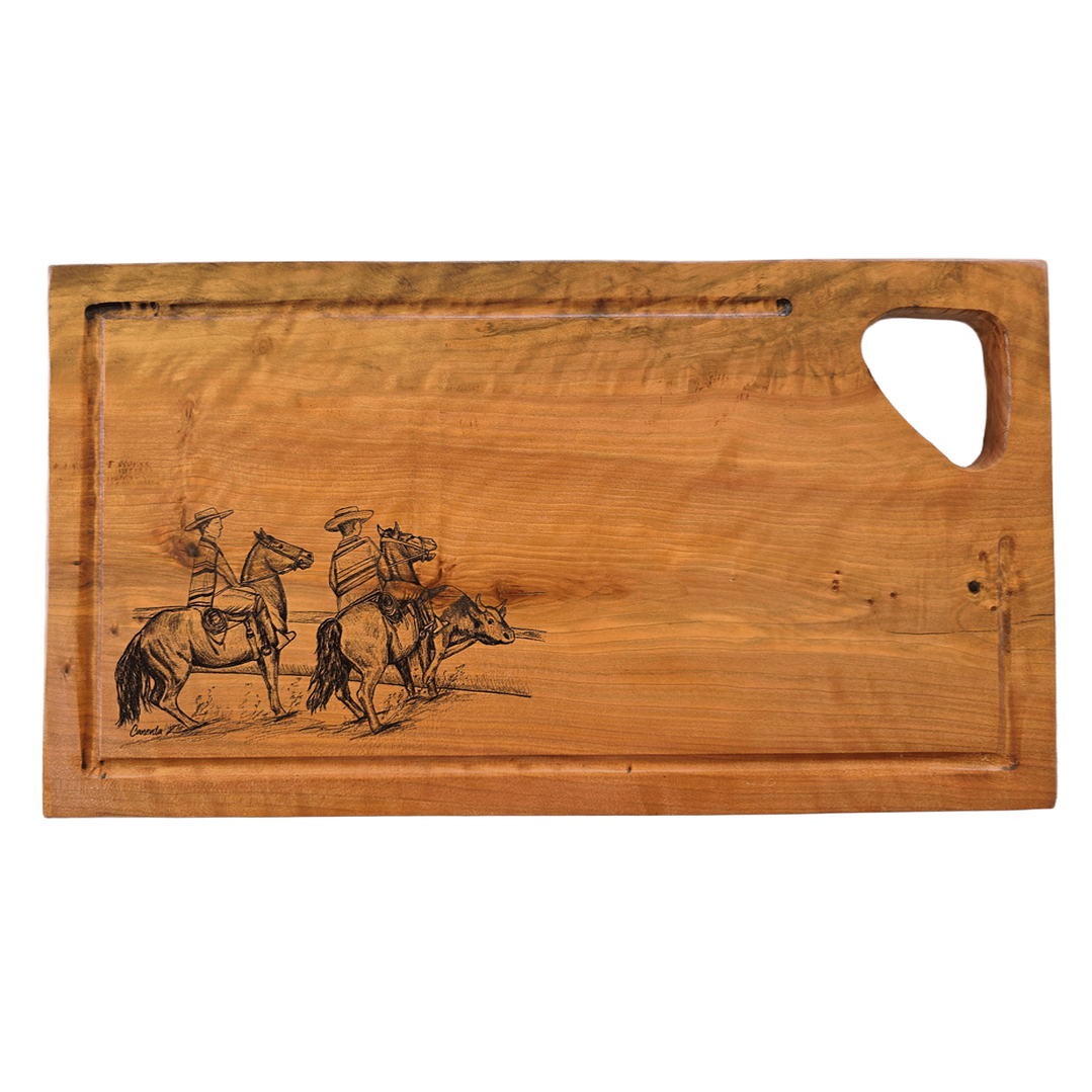 Tabla de Madera Asados - Rodeo, Tradición Chilena 1