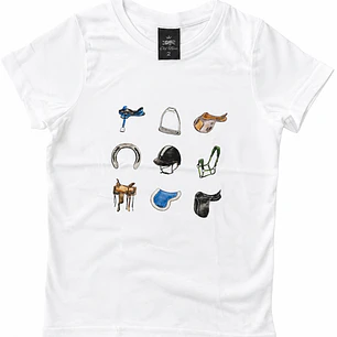 Polera Blanca Niño Niña - Artículos de Equitación