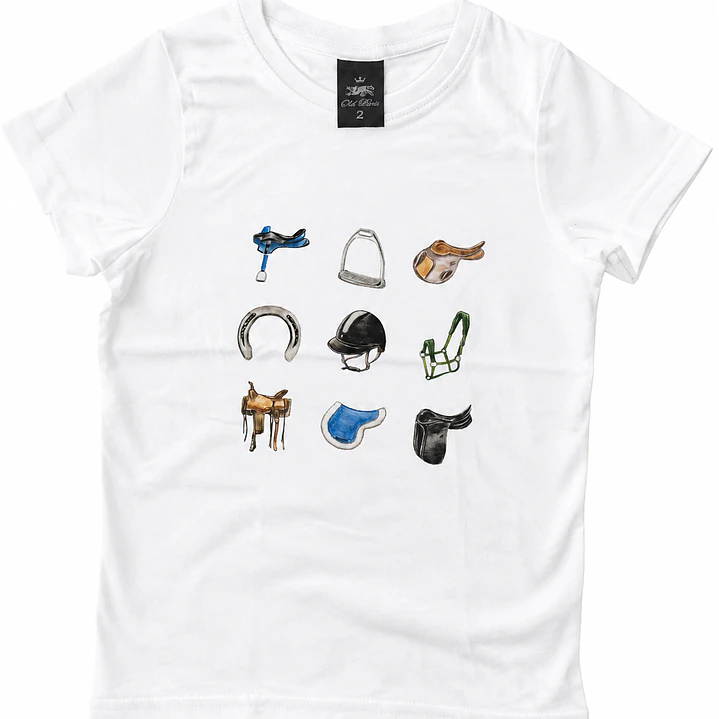 Polera Blanca Niño Niña - Artículos de Equitación 2