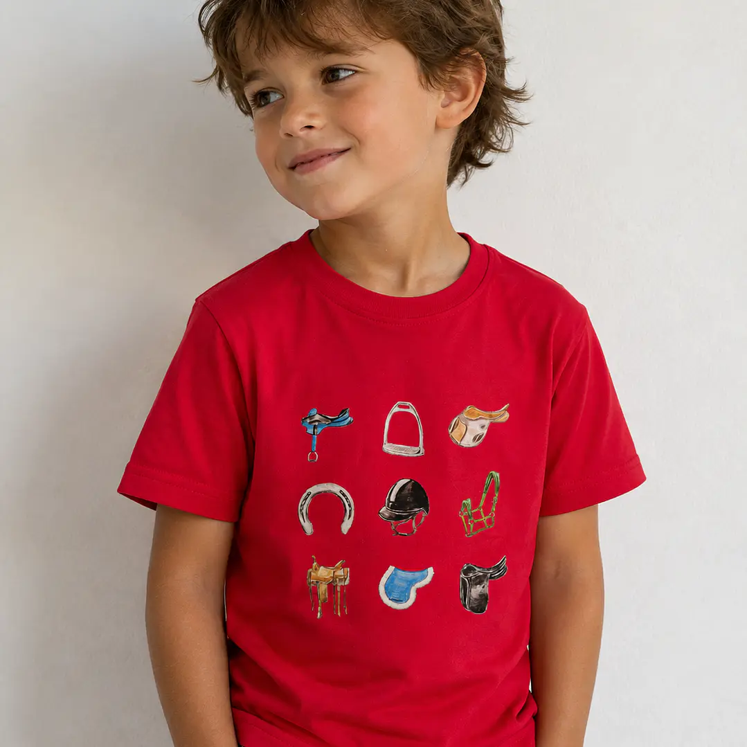 Polera Roja Niño Niña - Artículos de Equitación 1