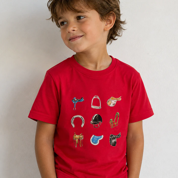 Polera Roja Niño Niña - Artículos de Equitación 1