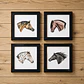 Cuadros 4 Razas de Caballos - 20x20cm - Miniatura 2