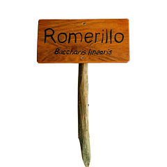 Letrero de madera Romerillo