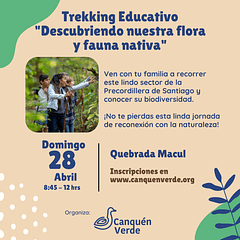 Trekking Educativo | Quebrada de Macul | Abril 2024