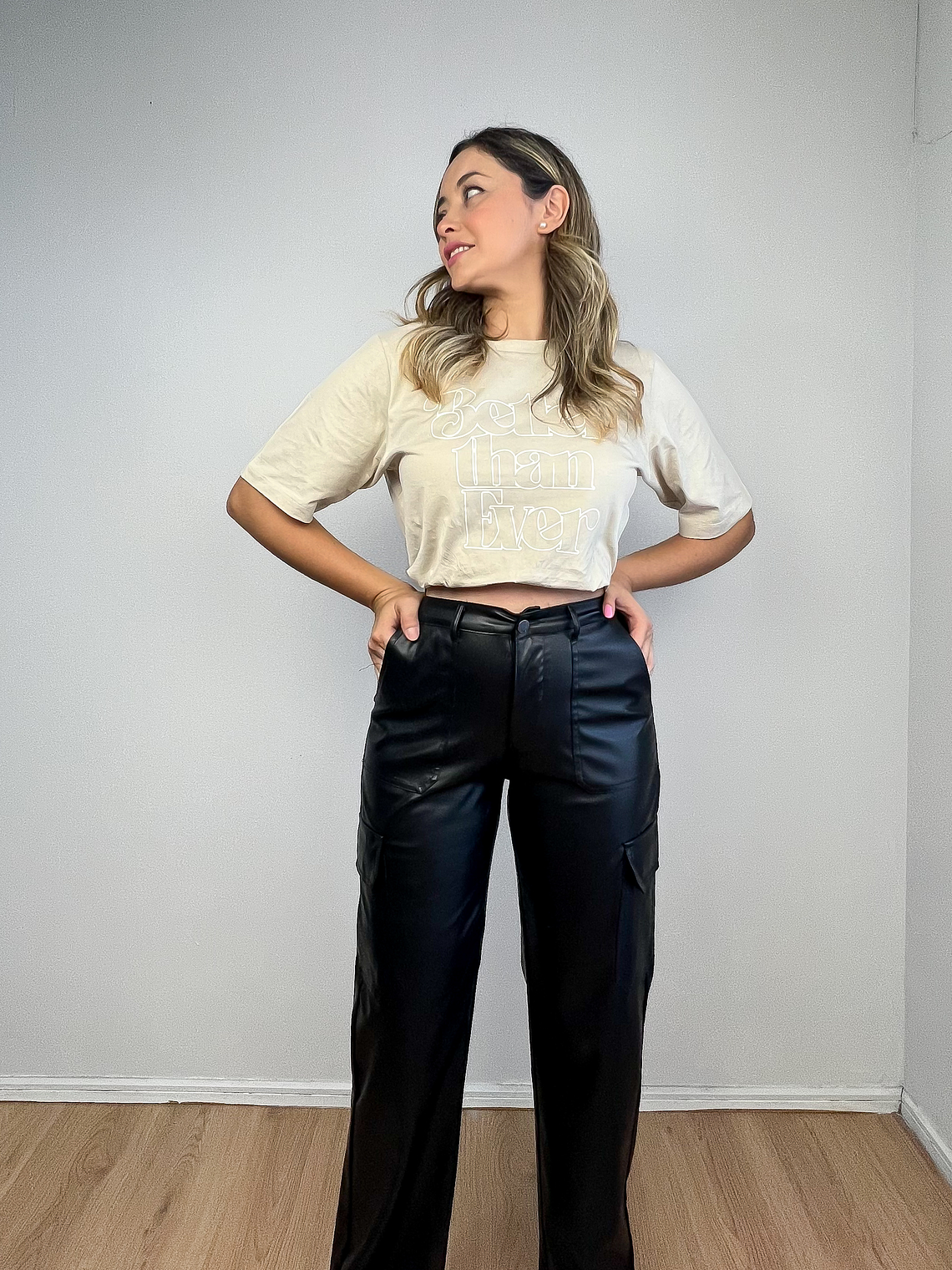 Pants cargo eco cuero 3