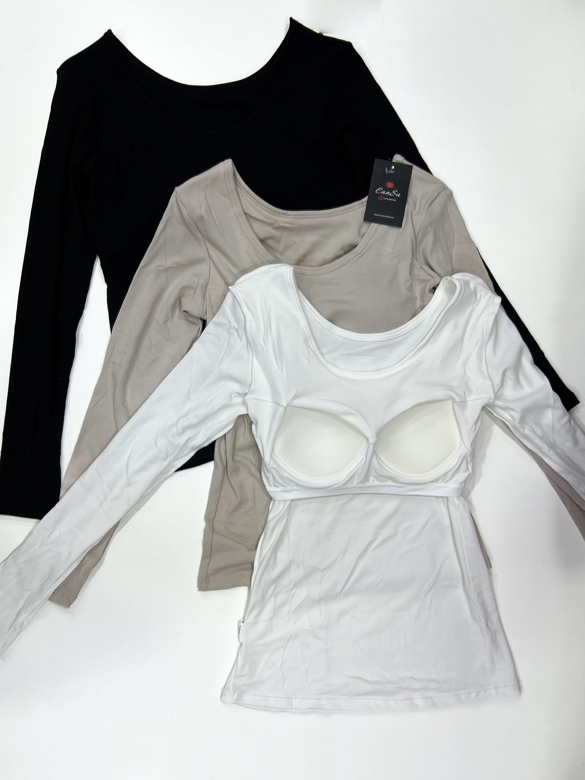 Polera manga larga con sosten 1