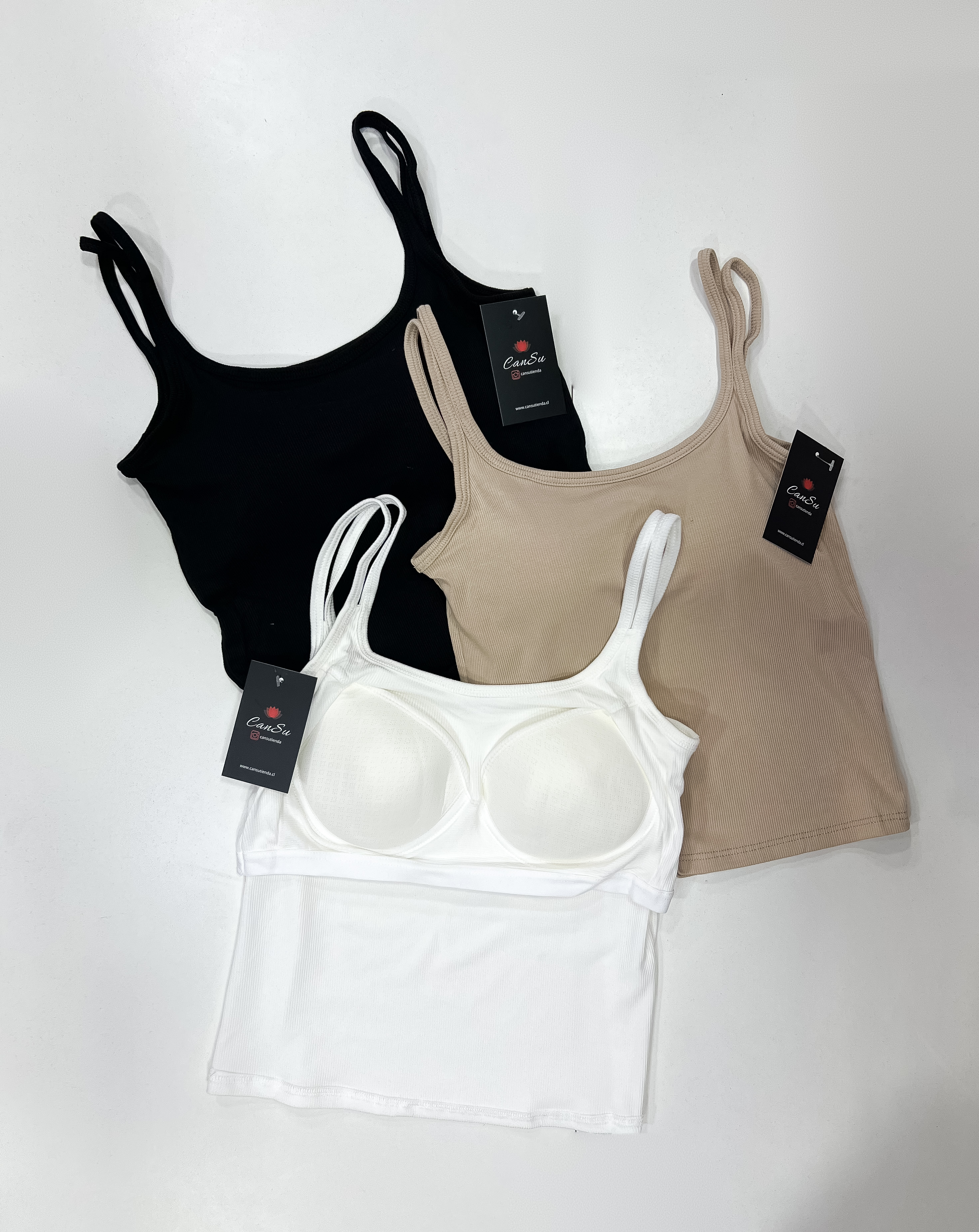 Polera mujer básica pabilo blanca